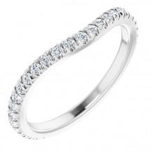 14K White 3/8 CTW Diamond French-set Matching Band