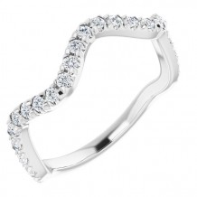 14K White 1/3 CTW French-Set Diamond Anniversary Band