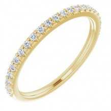 14K Yellow 1/5 CTW Diamond Band for 6.5 mm Round Ring