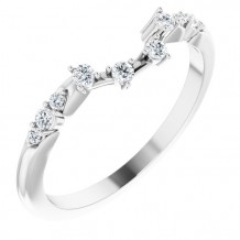 14K White 1/6 CTW Diamond Matching Band