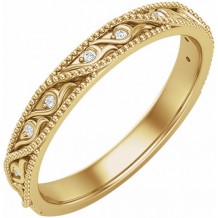 14K Yellow .05 CTW Diamond Anniversary Band