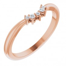 14K Rose .05 CTW Diamond Matching Band