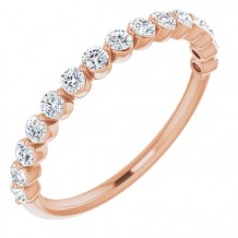 14K Rose 1/2 CTW Diamond Anniversary Band