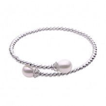 Imperial Pearl Sterling Silver Freshwater Pearl Brilliance Bead Bracelet
