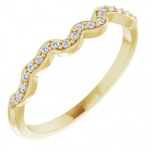 14K Yellow .08 CTW Diamond Matching Band