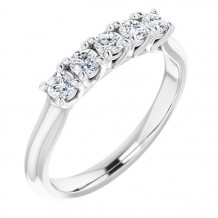 14K White 1/2 CTW Diamond Anniversary Band