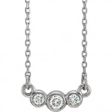 Stuller 14k White Gold Graduated Diamond Necklace