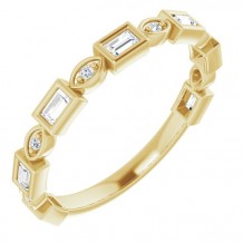 14K Yellow 1/4 CTW Diamond Anniversary Band