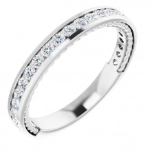 14K White 1/2 CTW Diamond Anniversary Band