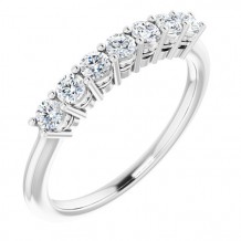 14K White 3/8 CTW Diamond Anniversary Band