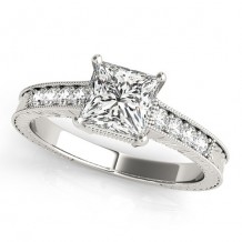 Overnight 18k White Gold Diamond Engagement Ring