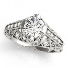 Overnight 18k White Gold Diamond Engagement Ring