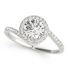 Overnight 18k White Gold Diamond Engagement Ring