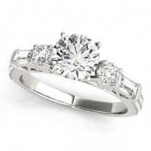 Overnight 18k White Gold Diamond Engagement Ring