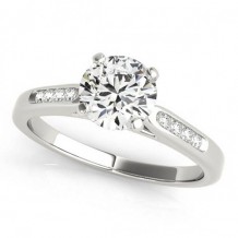 Overnight 18k White Gold Diamond Engagement Ring