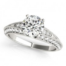 Overnight 18k White Gold Diamond Engagement Ring