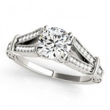 Overnight 18k White Gold Diamond Engagement Ring