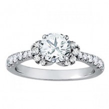 Overnight 18k White Gold Diamond Engagement Ring