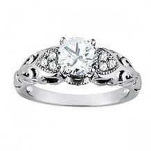 Overnight 18k White Gold Diamond Engagement Ring