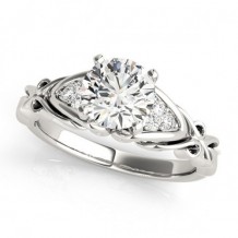 Overnight 18k White Gold Diamond Engagement Ring