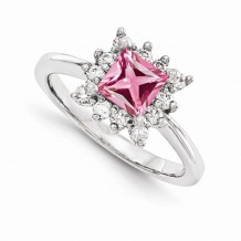 Quality Gold 14k White Gold & Diamond Semi-Mount Gemstone Ring