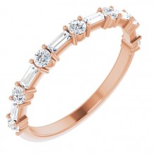 14K Rose 1/2 CTW Diamond Anniversary Band