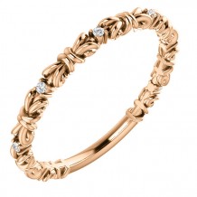 Stuller 14k Rose Gold .04ct Diamond Stackable Ring