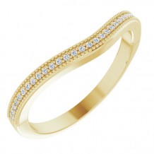 14K Yellow .07 CTW Diamond Matching Band