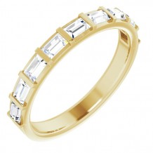 14K Yellow 5/8 CTW Diamond Straight Baguette Anniversary Band