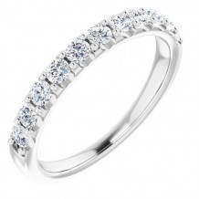 14K White 1/2 CTW Diamond Anniversary Band