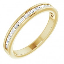 14K Yellow 3/8 CTW Diamond Channel-Set Anniversary Band