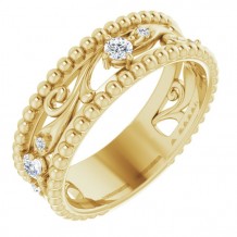 14K Yellow 1/5 CTW Diamond Anniversary Band