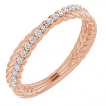 14K Rose 1/5 CTW Diamond Anniversary Band