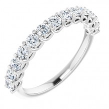 14K White 3/4 CTW Diamond Anniversary Band