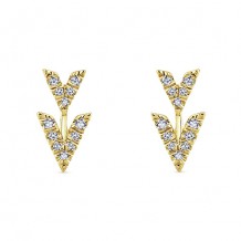 14k Yellow Gold Gabriel & Co. Diamond Stud Earrings