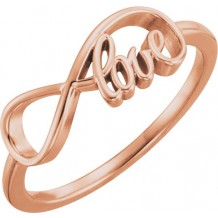 14K Rose Love Infinity-Inspired Ring