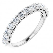 14K White 3/4 CTW Diamond Anniversary Band