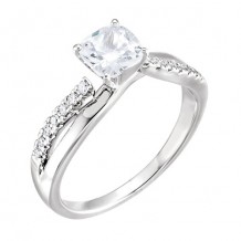 Stuller 14k White Gold Diamond Semi-mounting Engagement Ring