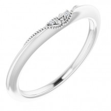 14K White .01 CTW Diamond Matching Band