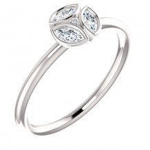 14k White Gold Stuller Diamond Stackable Ring