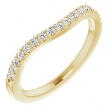 14K Yellow 1/4 CTW Diamond French-Set Matching Band