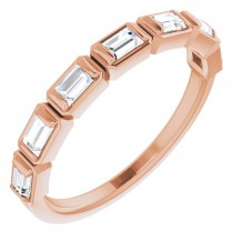 14K Rose 1/2 CTW Diamond Anniversary Band