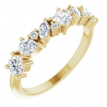 14K Yellow 7/8 CTW Diamond Anniversary Band