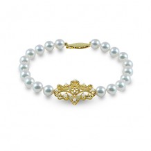 Imperial Pearl 14k Yellow Gold Freshwater Pearl Bracelet