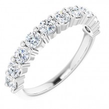 Platinum 9/10 CTW Diamond Anniversary Band