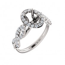Stuller 14k White Gold 3/8ct Diamond Semi-Mount Engagement Ring