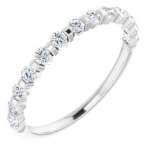 14K White 3/8 CTW Diamond Anniversary Band