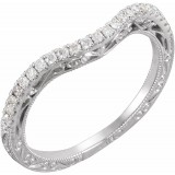 14K White 1/6 CTW Diamond Matching Band photo