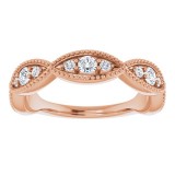 14K Rose 1/2 CTW Diamond Anniversary Band photo 3