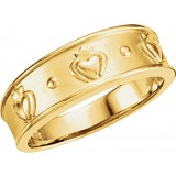 14K Yellow 8.25 mm Claddagh Ring Size 11 photo